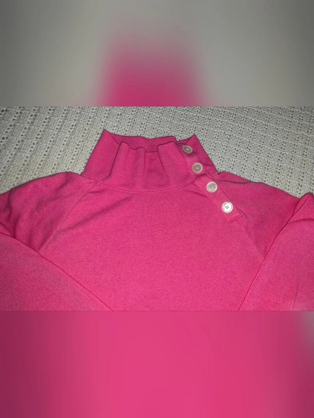 J Crew Wide Button-Collar Pullover Sweatshirt Size M